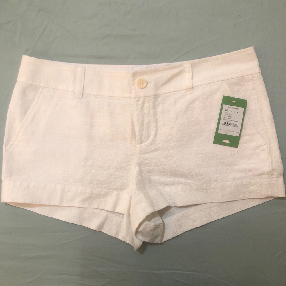 Lilly Pulitzer Walsh Short White Flower Jacquard